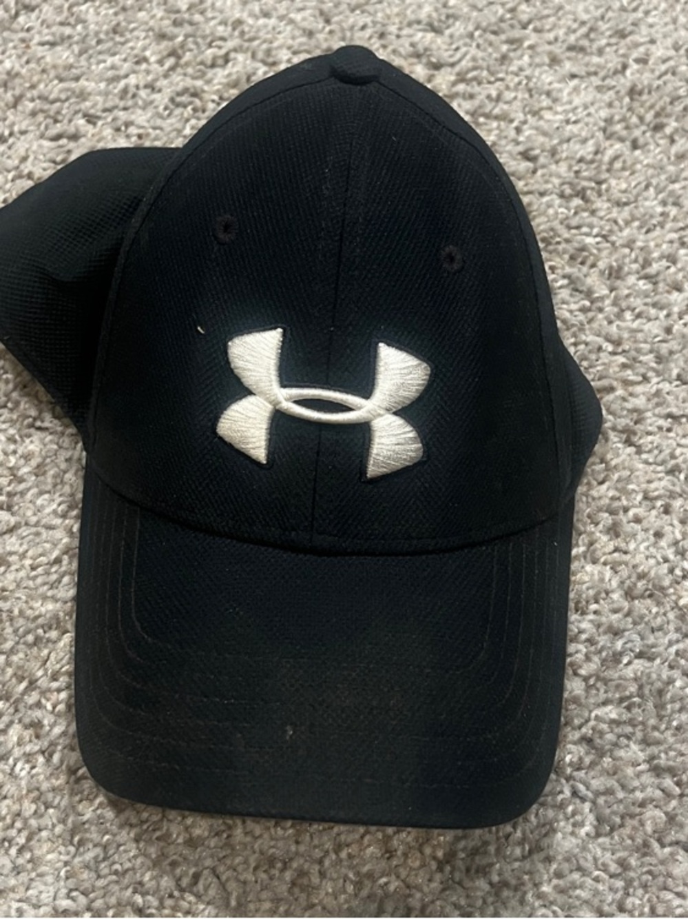 Under Armour Kids Black Hat with White Logo
